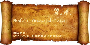 Moór Anasztázia névjegykártya